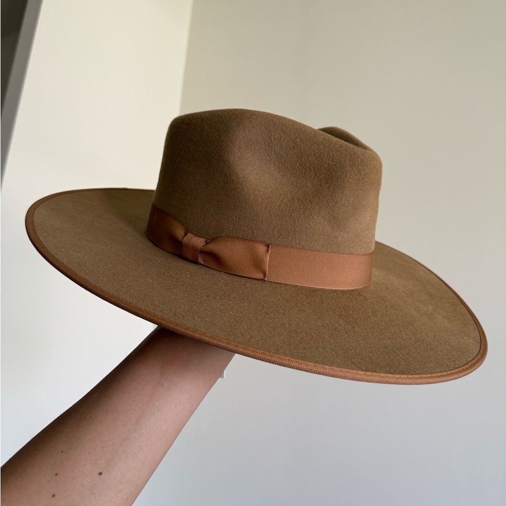 Lack Of Color Tan Wide-Brim Hat